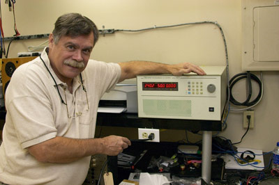 Tom Cumberland and the Chroma Programmable AC Source.